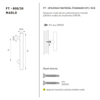 FT - MADLO kód 800 O 30 mm ST ks NEM - nerez matná (F60) O 30 mm 1800 mm