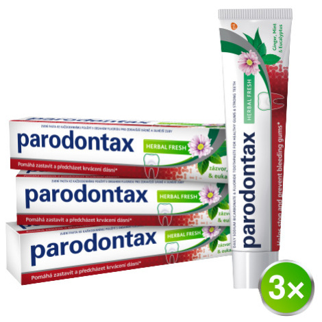 PARODONTAX Zubná pasta Herbal Fresh 3 x 75 ml