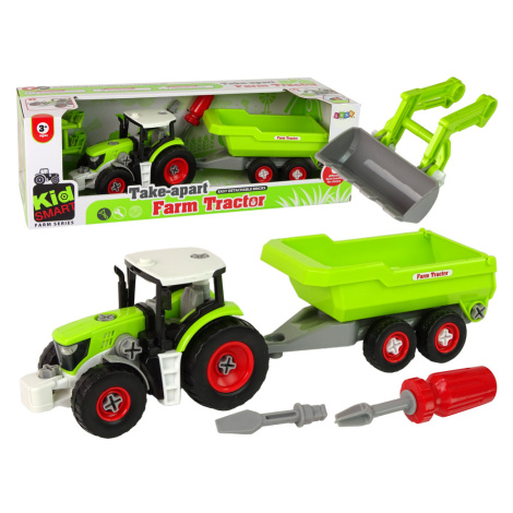 mamido Konštrukčný traktor s návesom zelený