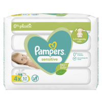 PAMPERS WIPES 208KS (4X52) SENSITIVE PLASTIC FREE