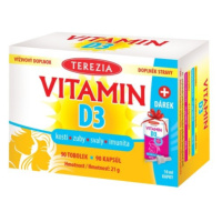 TEREZIA Vitamín D3 1000 IU 90 kapsúl + DARČEK Vitamín D3 baby 400 IU 10 ml