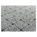 Kusový koberec Udinese šedý čtverec - 120x120 cm Vopi koberce