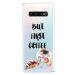 Odolné silikónové puzdro iSaprio - First Coffee - Samsung Galaxy S10+