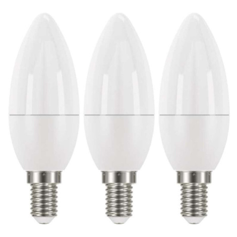 LED žiarovka Emos ZQ32213, E14, 6W, sviečka, neutrálna biela,3ks