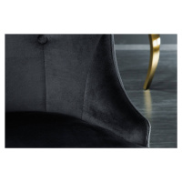 LuxD 26822 Dizajnová stolička Rococo Levia hlava čierna / zlatá