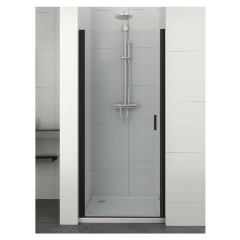 Sanotechnik Otočné sprchové dvere do niky Elite T90B, čierna, 88-90 x 195 cm