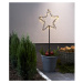 Čierna vonkajšia svetelná dekorácia s vianočným motívom Spiky – Star Trading