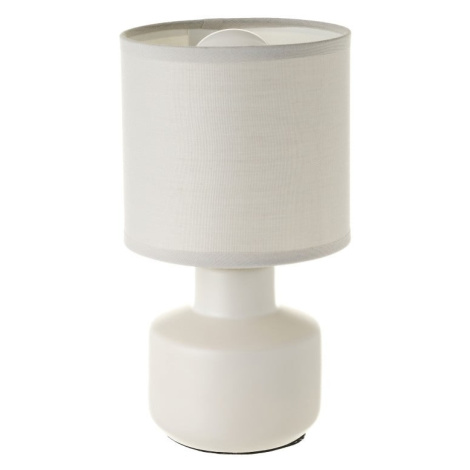 Krémová keramická stolová lampa s textilným tienidlom (výška 22 cm) – Casa Selección