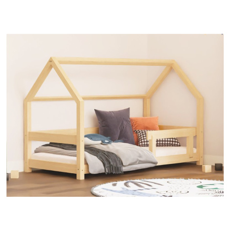 Benlemi Detská posteľ domček TERY so zábranou Zvoľte farbu: Biela, Zvoľte rozmer: 80x180 cm, Zvo