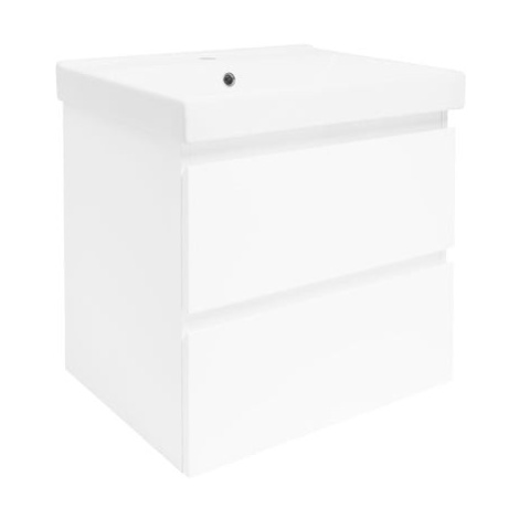 Kúpeľňová skrinka s umývadlom SAT B-Way 59x50x45 cm biela lesk BWAY260WU1BI