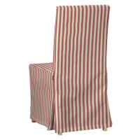 Dekoria Návlek na stoličku Henriksdal (dlhý), červeno-biele prúžky, návlek na stoličku Henriksda