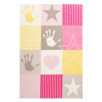 Dětský kusový koberec Stars 411 pink - 120x170 cm Obsession koberce