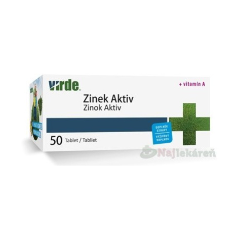 Virde Zinok Aktiv + Vitamín A 50 tabliet