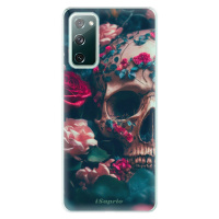 Odolné silikónové puzdro iSaprio - Skull in Roses - Samsung Galaxy S20 FE