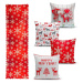 Súprava 4 vianočných obliečok na vankúš a behúň na stôl Minimalist Cushion Covers Happy Holiday