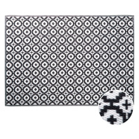 COLOUR CLASH Vonkajší koberec mozaika 200 x 150 cm - čierna/biela