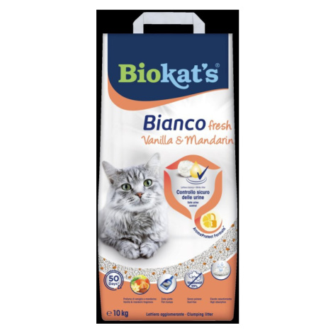 Biokat's BIANCO FRESH vanilka a mandarínka podstielka 10kg