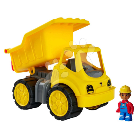 Nákladné auto Power Worker Dumper + Figurine BIG pracovný stroj 33 cm s gumenými kolesami od 2 r