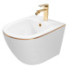 REA - Závesný bidet Carlo Mini White Gold Edge REA-C6990