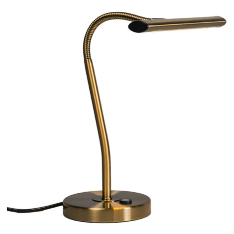 Stolná lampa Art Deco bronzová vrátane LED - tablo TRIO
