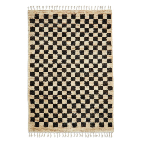 Čierny/v prírodnej farbe koberec 170x120 cm Hemp - Think Rugs