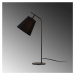 Čierna stolová lampa s kovovým tienidlom (výška 67 cm) Salihini – Opviq lights
