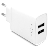 FIXC15-2UC-WH nabíjačka 2xUSB/USB-C 1 m