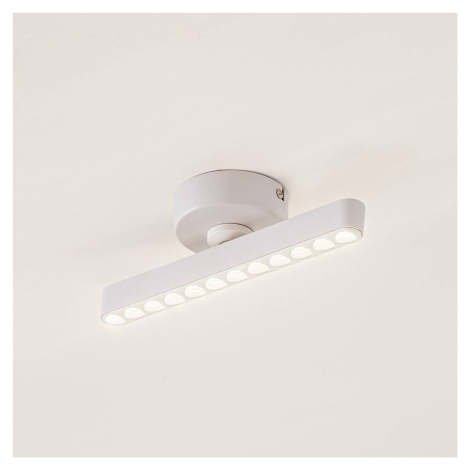 Lindby LED reflektor Eldrin, biely, 9W, 1 svetlo, železo