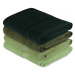 Sada 4 ks ručníků Rainbow 70x140 cm zelená
