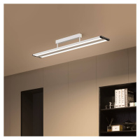 Prios Yuela LED stropné svietidlo, DALI, 120 cm, strieborná