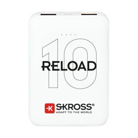 SKROSS powerbank Reload 10, 10000mAh, 2x 2A výstup, microUSB kabel, biely SOLIGHT