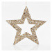 Eurolamp Hviezda, zlatá s glitrami, 45 cm
