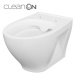 DEANTE Podstavný rám, pre závesné WC misy + SLIM tlačidlo bílé  + WC CERSANIT CLEANON MODUO + SE