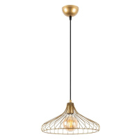 Závesné svietidlo v zlatej farbe s kovovým tienidlom ø 36 cm Depay – Opviq lights