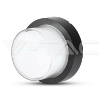 Záhradné LED nástenné svietidlo okrúhle 12W, 3000K, 1280lm, čierne VT-828 (V-TAC)