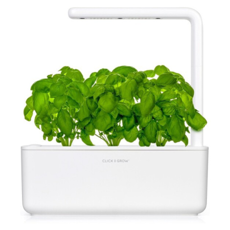 Click and Grow Smart Garden 3 šikovný kvetináč + 3ks kapsúl so semienkami bazalky biely