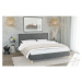 Tmavosivá čalúnená dvojlôžková posteľ s roštom 160x200 cm Tina – Ropez
