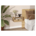 Benlemi Drevený závesný nočný stolík v scandi štýle HYLLE prírodný Zvoľte kvalitu dreva: 2. Komb