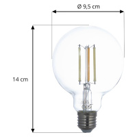 LUUMR Smart LED žiarovka E27 G95 7W ZigBee Tuya číra 2ks