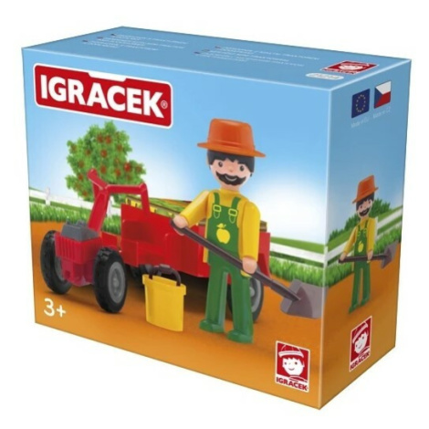 Igráček Záhradník s traktorom a doplnkami