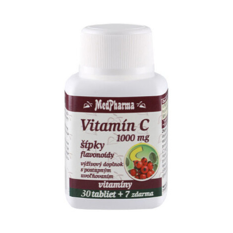 MEDPHARMA Vitamín C 1000 mg so šípkami 30 + 7 tabliet ZADARMO