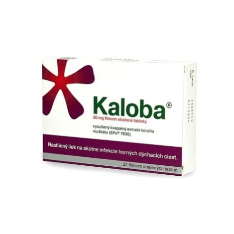 Kaloba 20mg proti nachladnutiu a kašľu 21 tbl