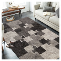 domtextilu.sk Moderný béžový koberec s motívom štvorcov 38603-181612