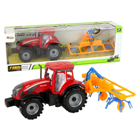 mamido Červený Traktor so Zhrnutím Fričný Pohon
