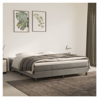 vidaXL Rám na boxspring posteľ bledosivý 160x200 cm zamat