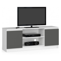 TV stolík Beron 140 cm biely/grafitovo sivý