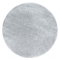 Kusový koberec Brilliant Shaggy 4200 Silver kruh Rozmery kobercov: 200x200 (priemer) kruh