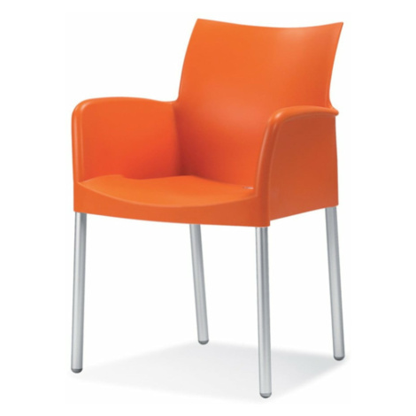 PEDRALI - Stolička ICE 850 DS s podrúčkami - oranžová
