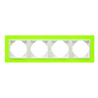 Rámček 4-násobný zelená/ľadová LOGUS90 Animato (EFAPEL)