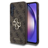 Guess PU 4G Metal Logo Zadný Kryt pre Samsung Galaxy A55 5G Brown